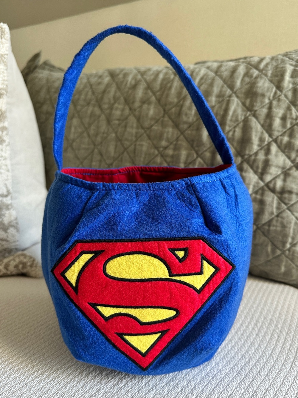 RARE Pottery Barn Kids Superman Trick or Treat Bag